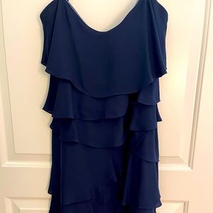 BCBG strapless navy dress